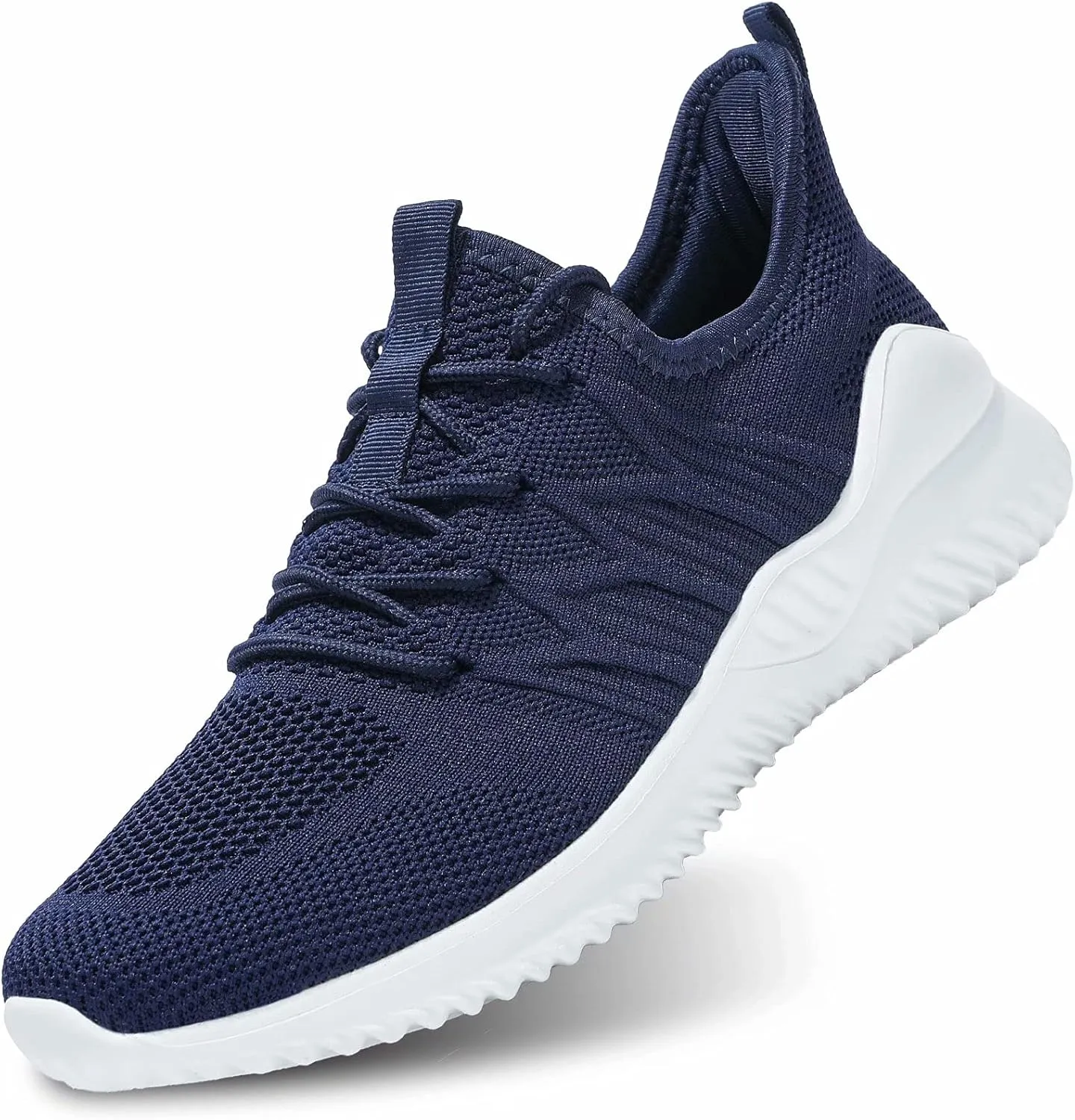 Mens Running Shoes Slip-on Walking Sneakers Lightweight Breathable Casual Soft Sole Trainers