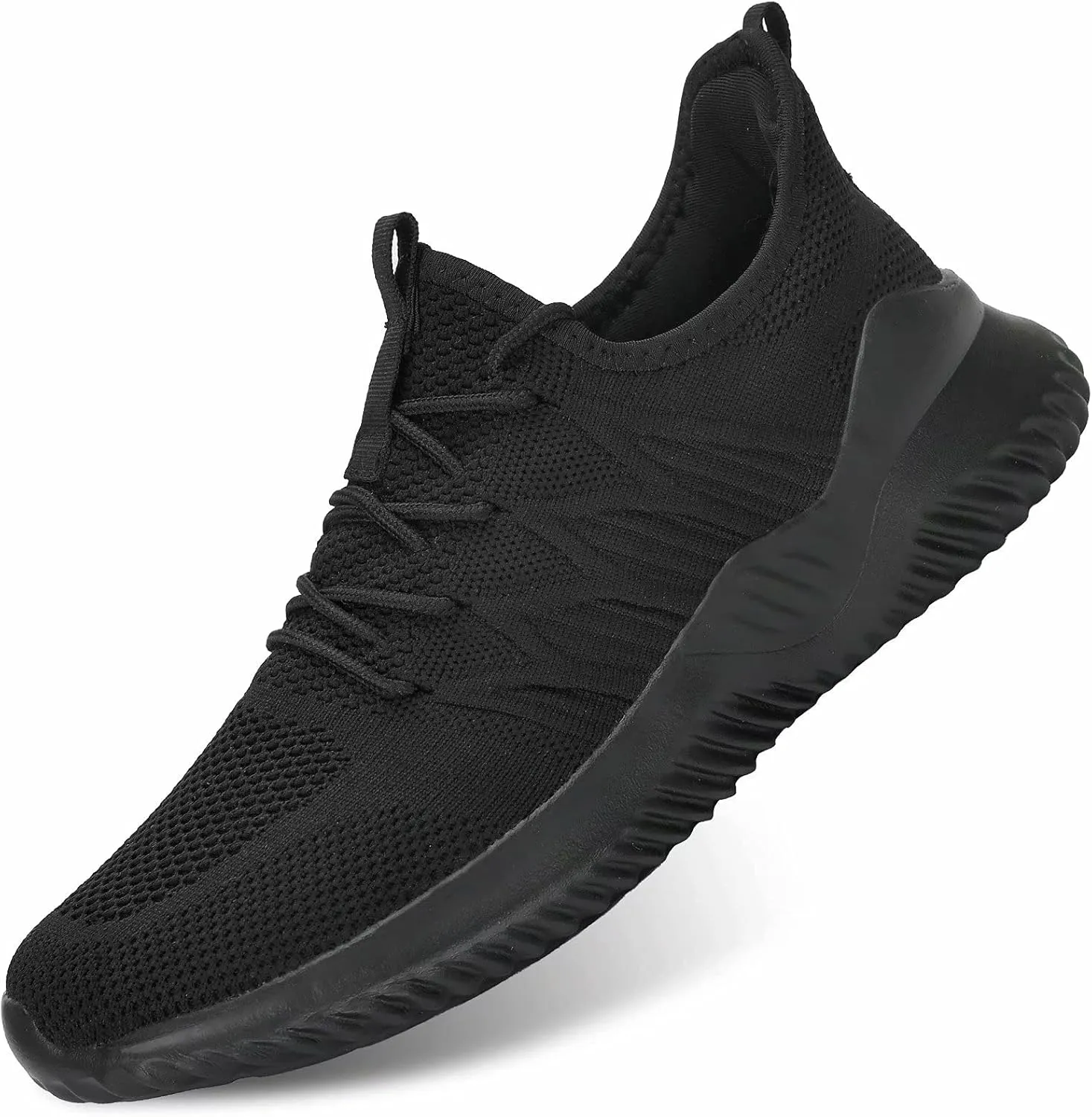 Mens Running Shoes Slip-on Walking Sneakers Lightweight Breathable Casual Soft Sole Trainers