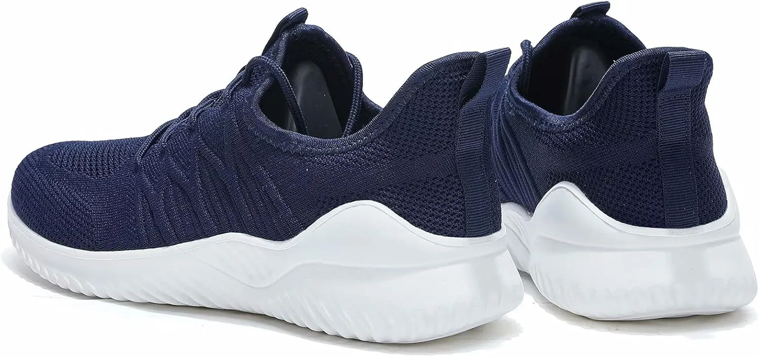 Mens Running Shoes Slip-on Walking Sneakers Lightweight Breathable Casual Soft Sole Trainers