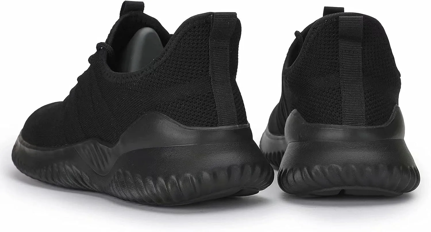 Mens Running Shoes Slip-on Walking Sneakers Lightweight Breathable Casual Soft Sole Trainers
