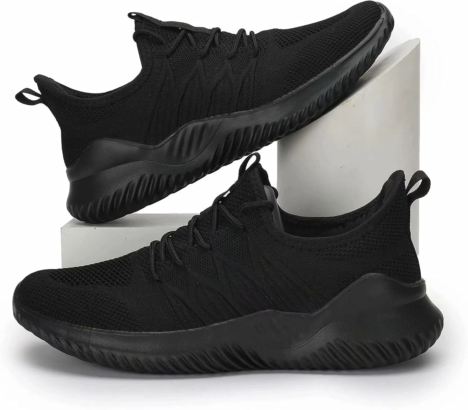 Mens Running Shoes Slip-on Walking Sneakers Lightweight Breathable Casual Soft Sole Trainers