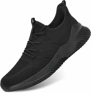 Mens Running Shoes Slip-on Walking Sneakers Lightweight Breathable Casual Soft Sole Trainers