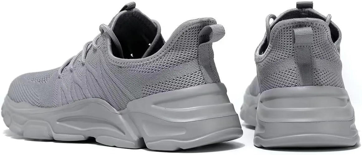 Mens Slip On Running Shoes Athletic Walking Trainers Lightweight Breathable Mesh Tennis Sneakers