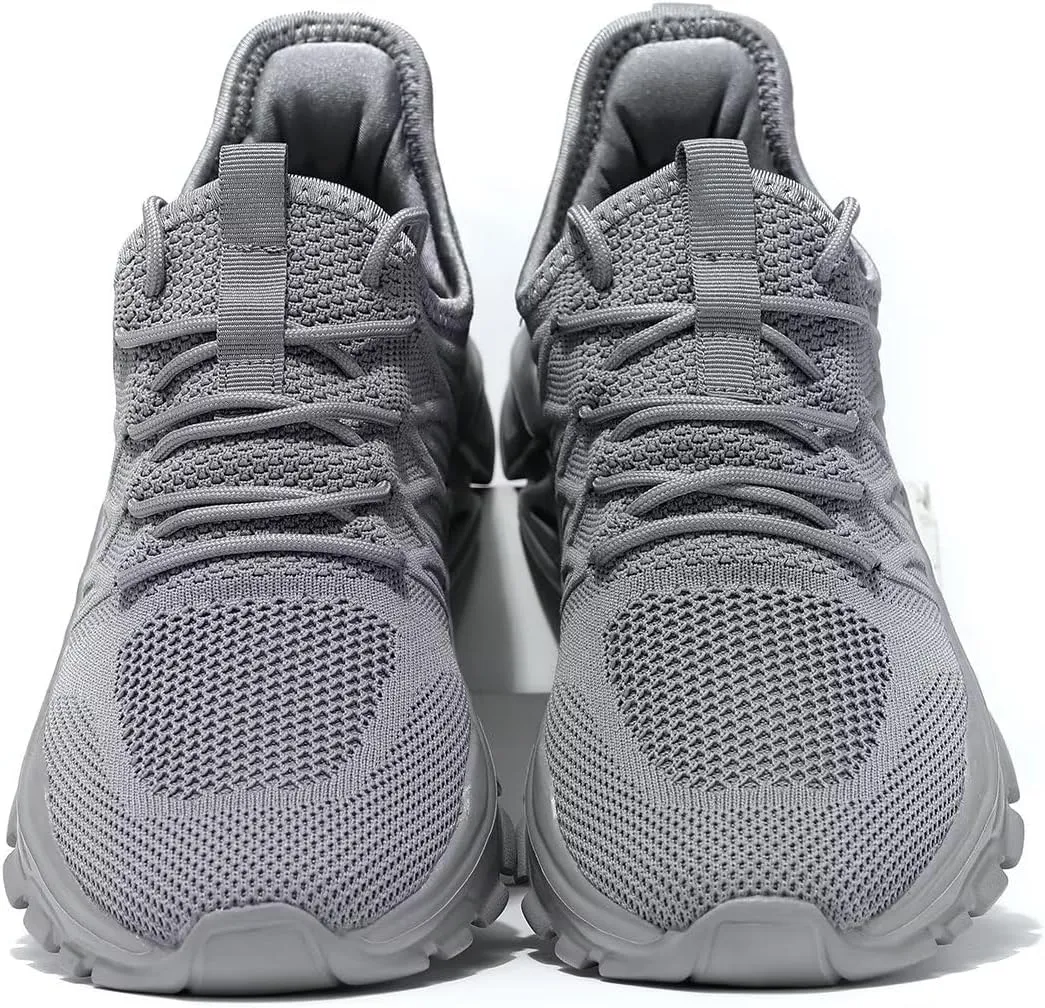 Mens Slip On Running Shoes Athletic Walking Trainers Lightweight Breathable Mesh Tennis Sneakers