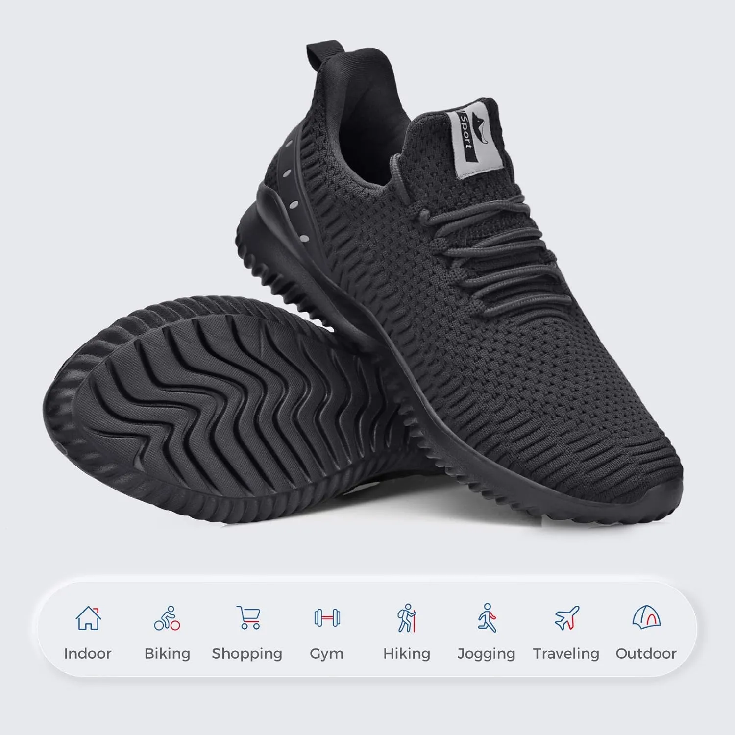 Mens Slip On Sneakers Non Slip Work Shoes Lightweight Mesh for Casual Tennis Running Walking Shoes