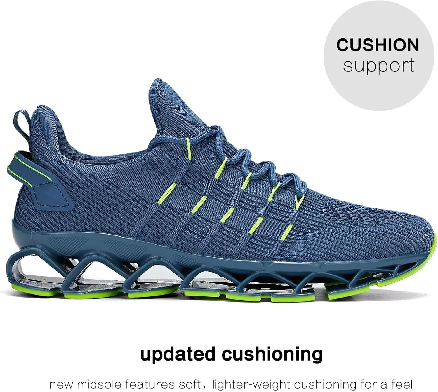 Mens Slip On Walking Shoes Blade Non Slip Tennis Running Shoes Lightweight Workout Breathable Mesh Fashion Sneakers