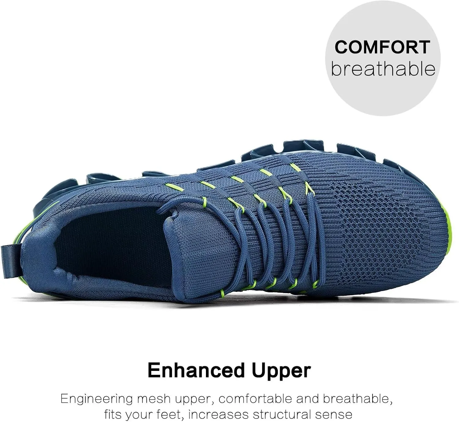 Mens Slip On Walking Shoes Blade Non Slip Tennis Running Shoes Lightweight Workout Breathable Mesh Fashion Sneakers