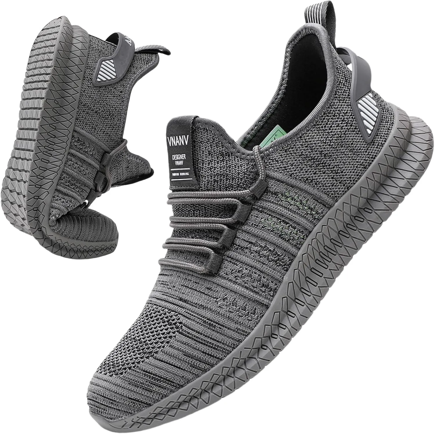 Mens Slip On Walking Shoes Lightweight Breathable Non Slip Running Comfortable Gym Tennis Athletic Fashion Sneakers Men