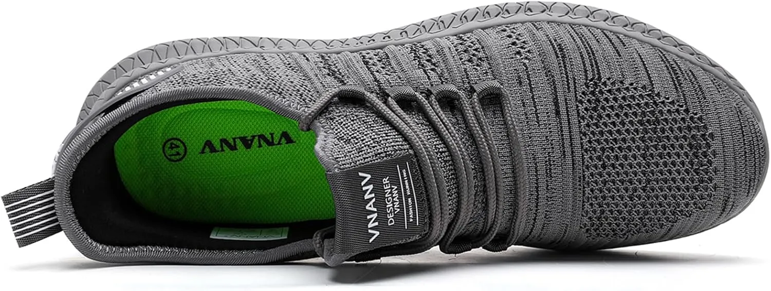 Mens Slip On Walking Shoes Lightweight Breathable Non Slip Running Comfortable Gym Tennis Athletic Fashion Sneakers Men