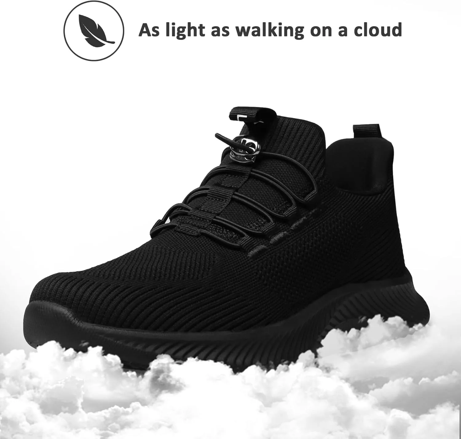 Mens Slip On Walking Shoes Running Tennis Shoes for Athletic Workout Gym Casual Non Slip Training Sneakers Breathable Knit Upper Indoor Outdoor