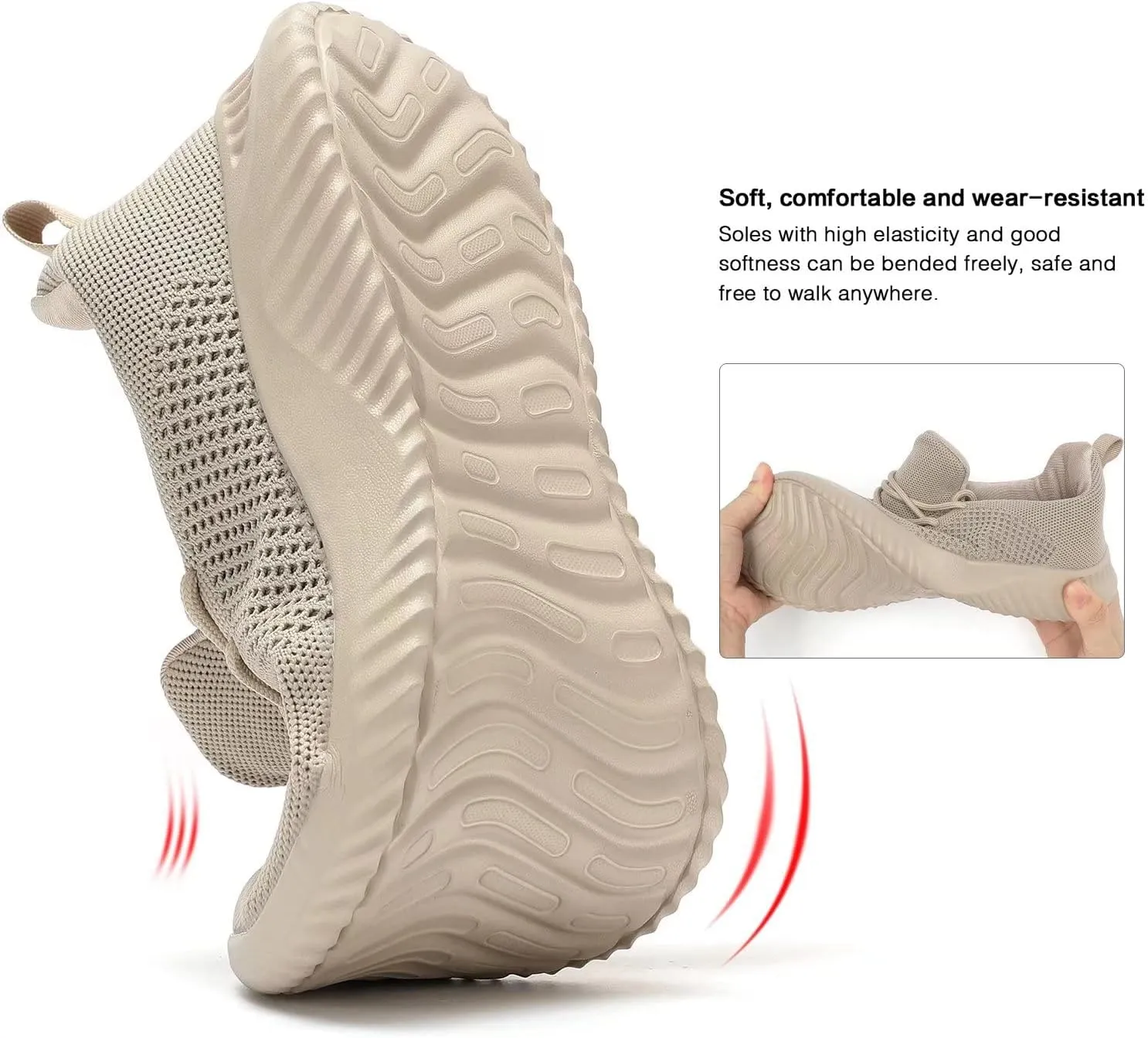 Men's Slip on Walking Shoes Ultra Light Breathable Non Slip Running Shoes Casual Fashion Sneakers Mesh Workout Sports