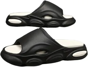 Men's Teardrop Print Cloud Slides - Casual Non-Slip Slippers for Indoor/Outdoor Use - Open Toe Shoes for Beach, Shower, Spring & Summer