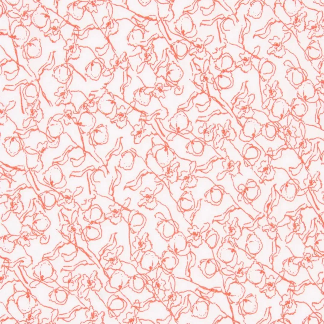 Menton Midi Dress (Micro Calla Vermillion)