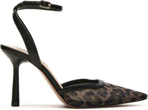 Mesh Closed Pointed Toe High Heels for Women