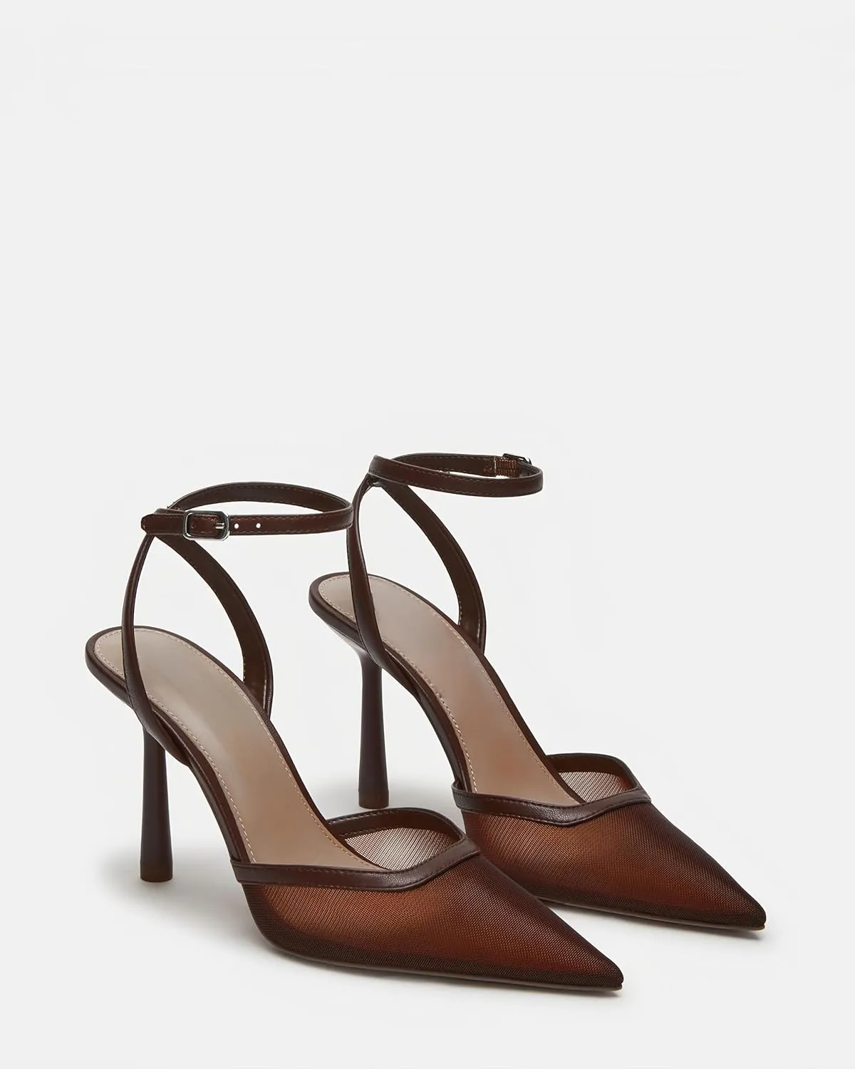 Mesh Closed Pointed Toe High Heels for Women