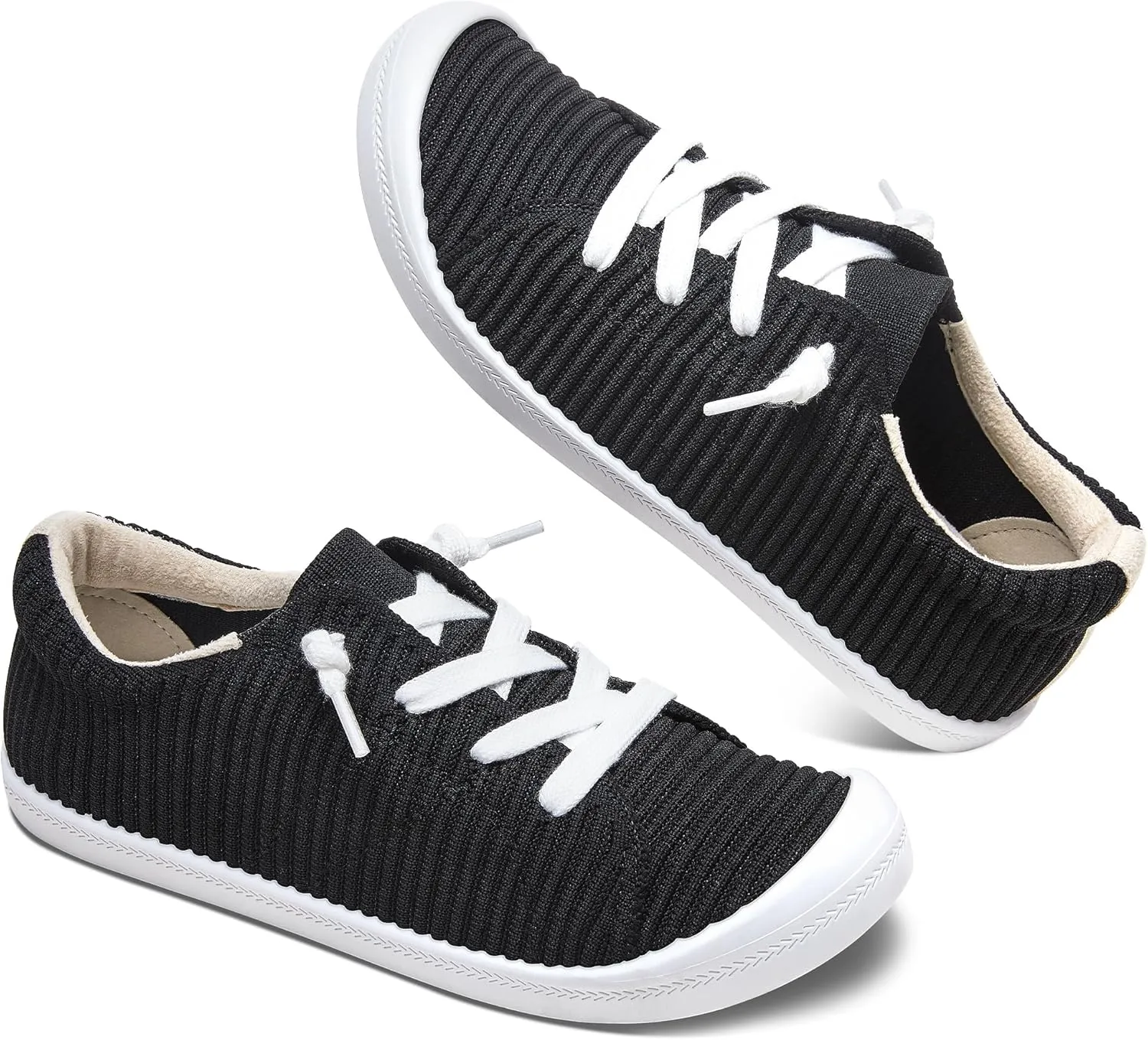Mesh Slip On Shoes Women Comfort Knit Slip On Loafer Casual Fashion Sneaker Lightweight and Breathable Walking Flats