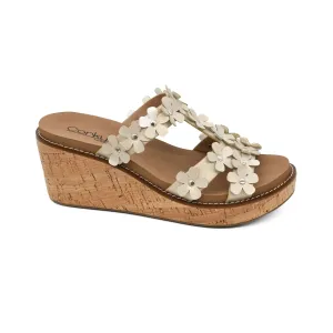 Mic Drop Wedge in Soft Gold Metallic by Corky's