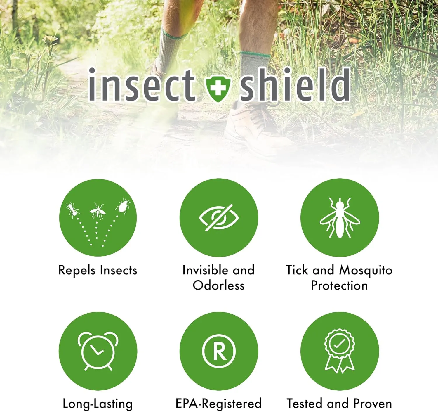 Midweight Hiking Socks With Permethrin Bug Repellant - Protective Clothing for Men & Women