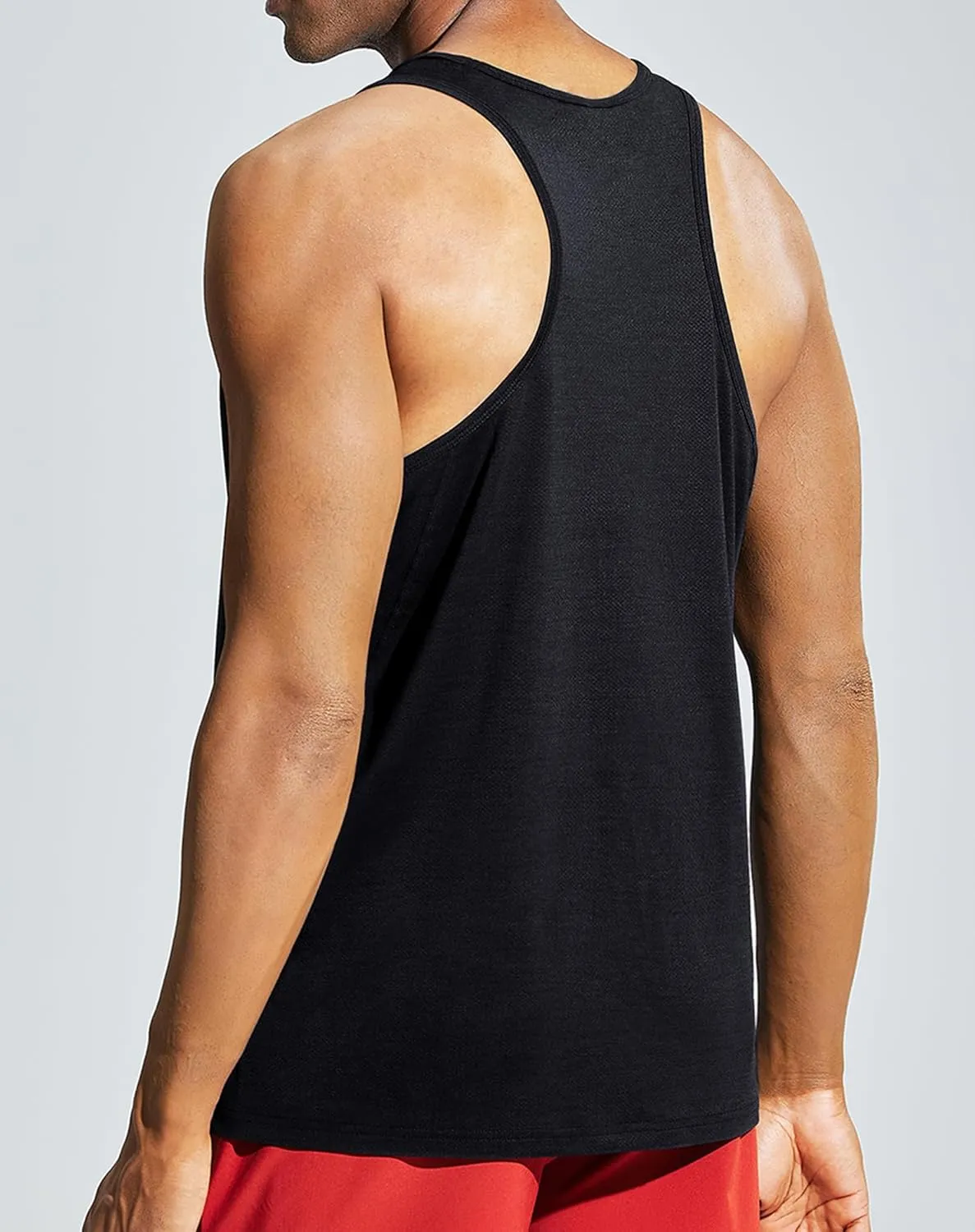 MIER Men's Sleeveless Workout Shirts Quick Dry Swim Athletic Gym Running Muscle Beach Tank Tops for Men