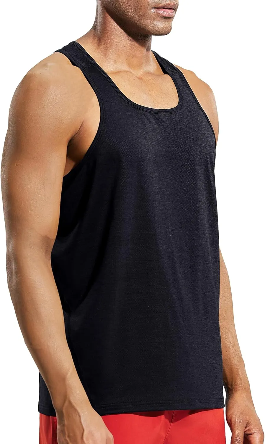 MIER Men's Sleeveless Workout Shirts Quick Dry Swim Athletic Gym Running Muscle Beach Tank Tops for Men