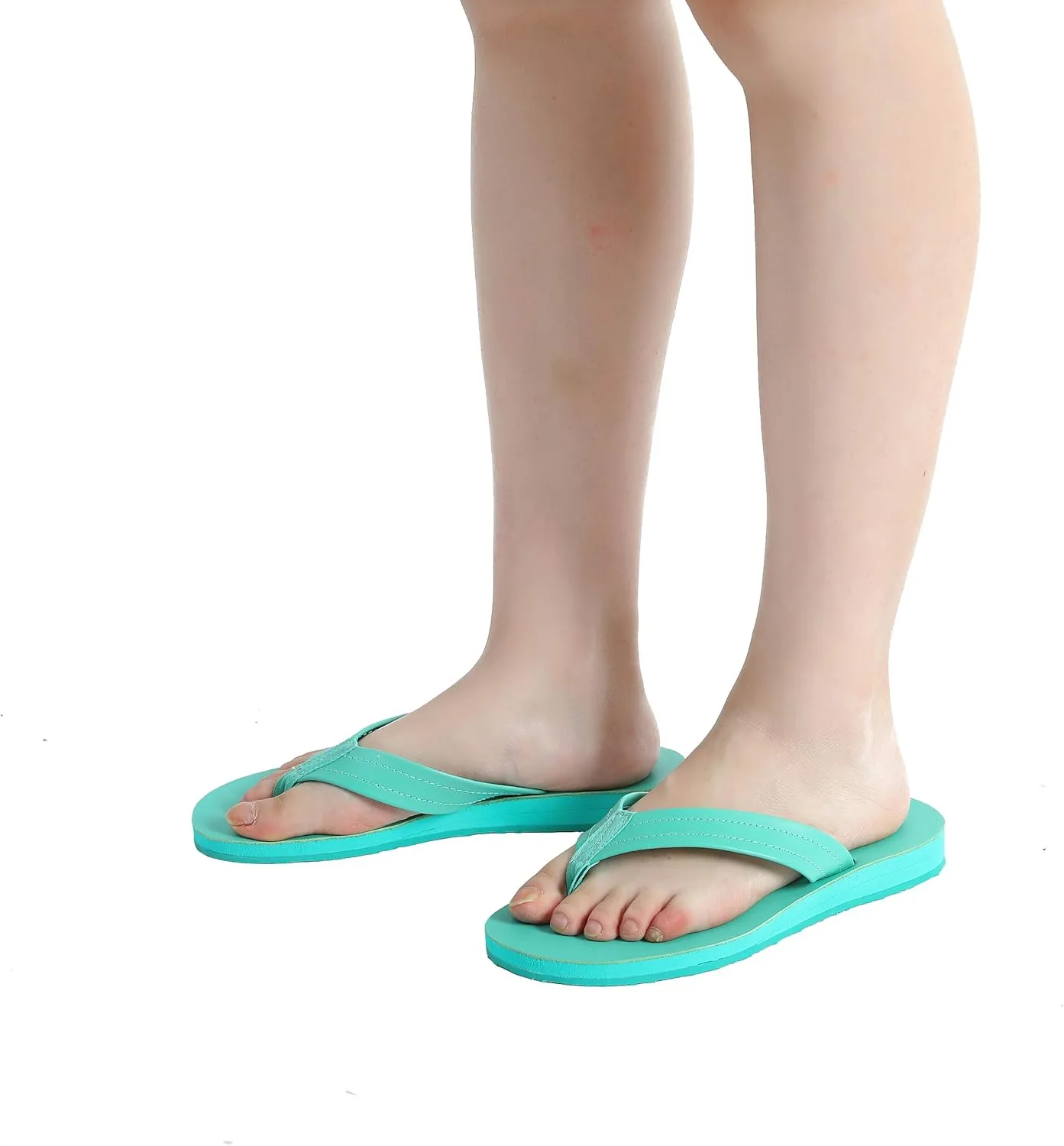 Millffy Womens Flip Flops Comfortable Beach Slides Leather Thongs Slippers Flat Comfy Casual Thin Strap Sandals