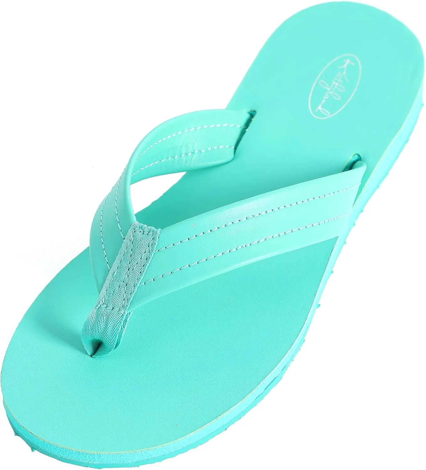 Millffy Womens Flip Flops Comfortable Beach Slides Leather Thongs Slippers Flat Comfy Casual Thin Strap Sandals