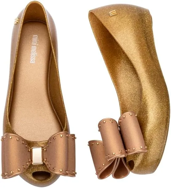mini melissa Ultragirl Classic Bow Ballet Flats for Kids