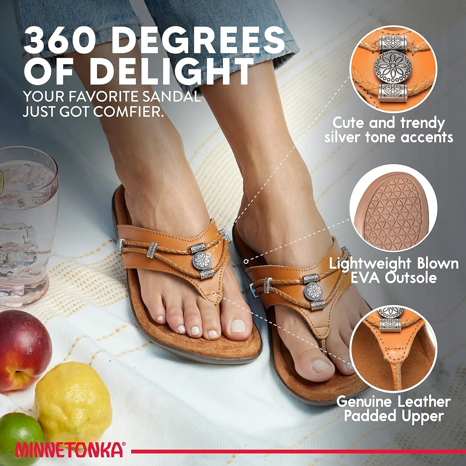 Minnetonka Women's Silverthorne 360° Sandal