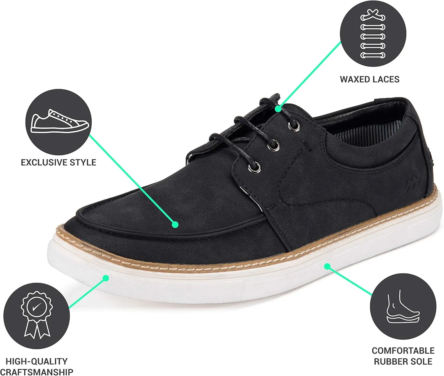 Mio Marino Mens Boat Shoes - Sneakers for Men