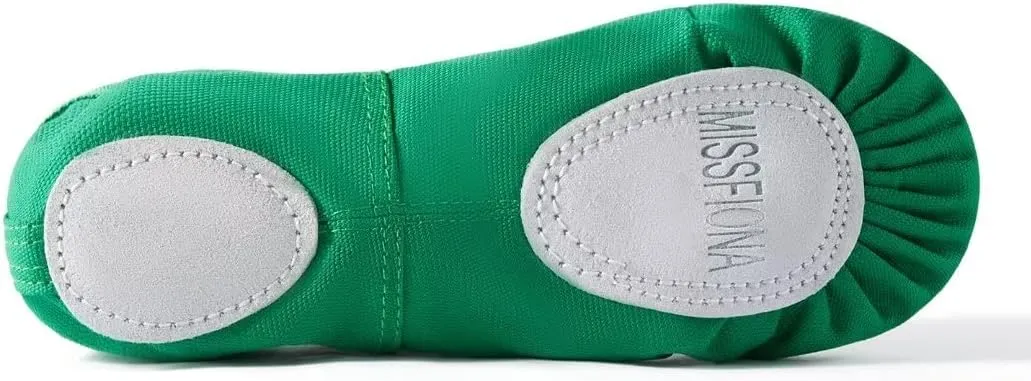 missfiona Women Canvas Ballet Slippers Dance Shoes Adult Practice Yoga Flat Belly Shoes