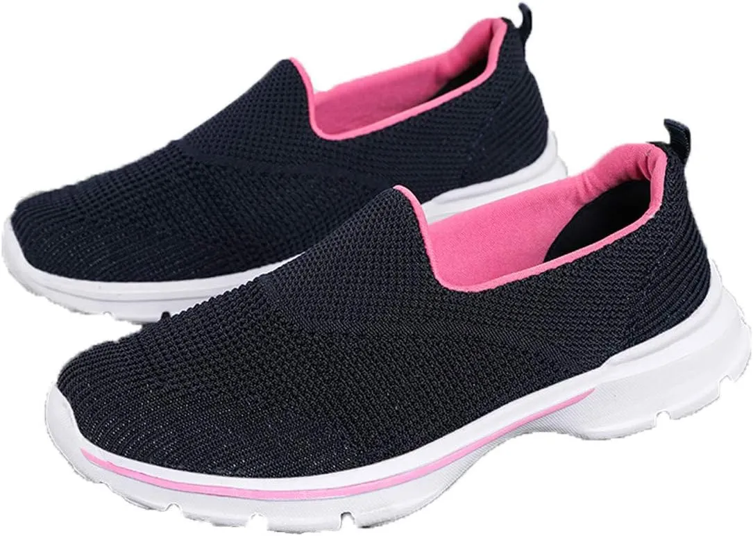 MizHome Women's Athletic Running Shoes Breathable Casual Mesh-Comfortable Slip on Sneakers