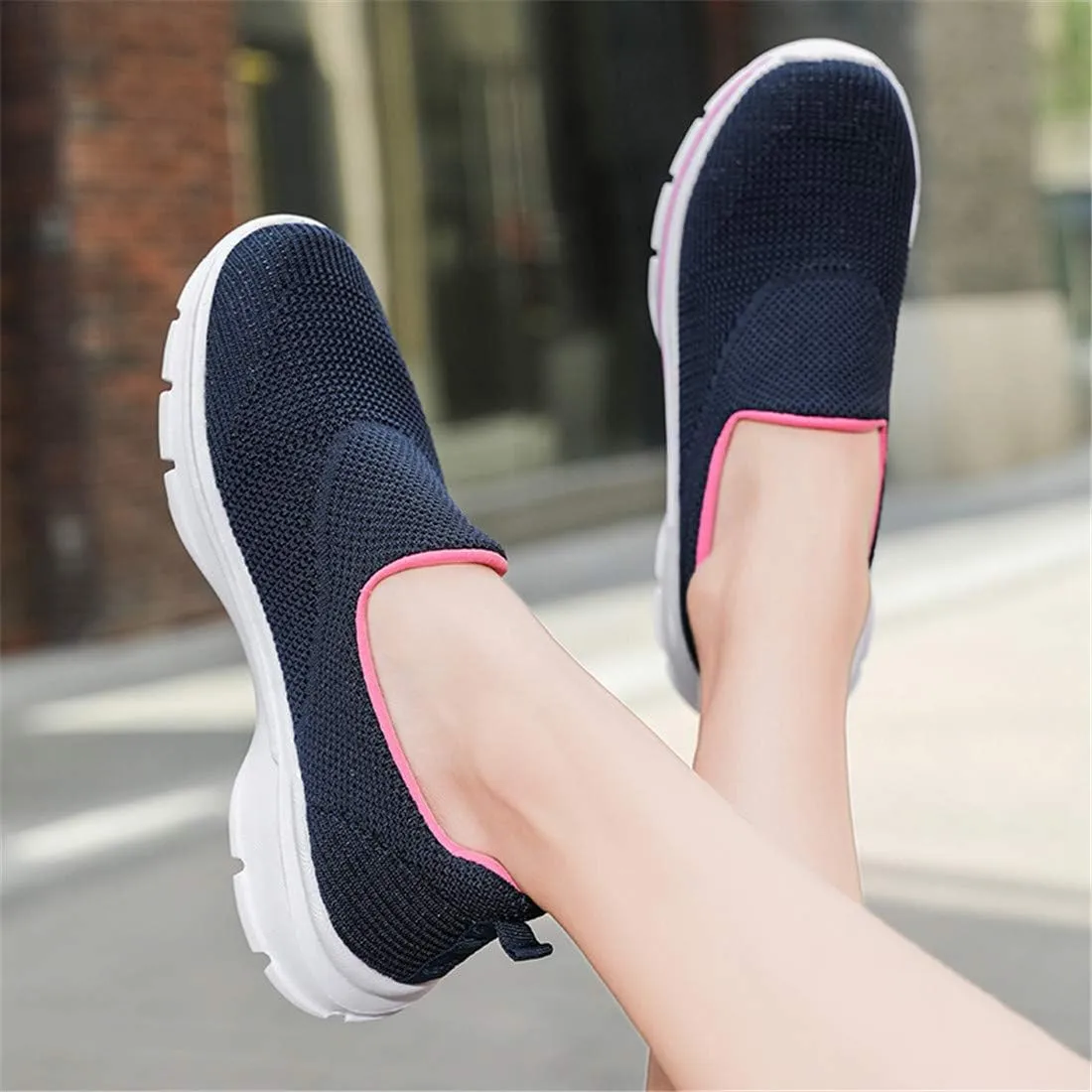 MizHome Women's Athletic Running Shoes Breathable Casual Mesh-Comfortable Slip on Sneakers