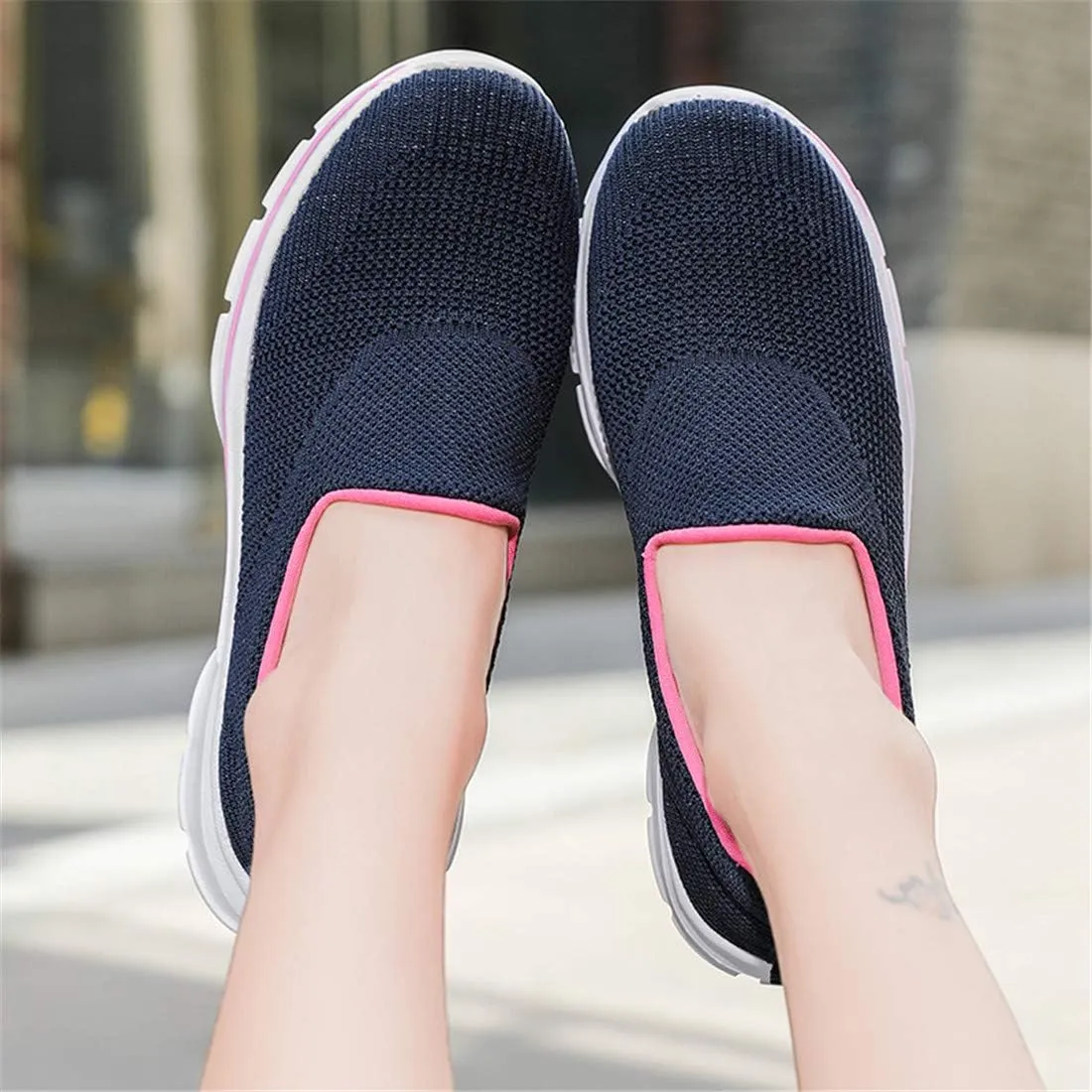 MizHome Women's Athletic Running Shoes Breathable Casual Mesh-Comfortable Slip on Sneakers