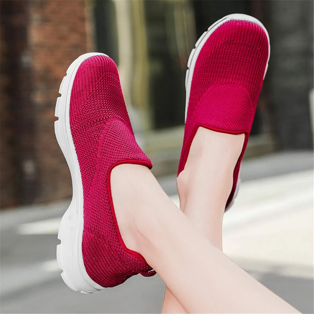 MizHome Women's Athletic Running Shoes Breathable Casual Mesh-Comfortable Slip on Sneakers