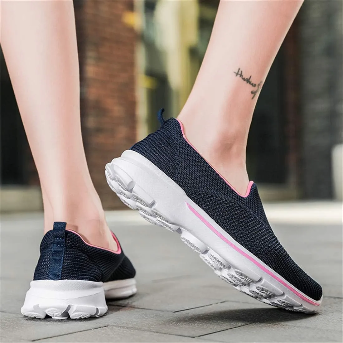 MizHome Women's Athletic Running Shoes Breathable Casual Mesh-Comfortable Slip on Sneakers