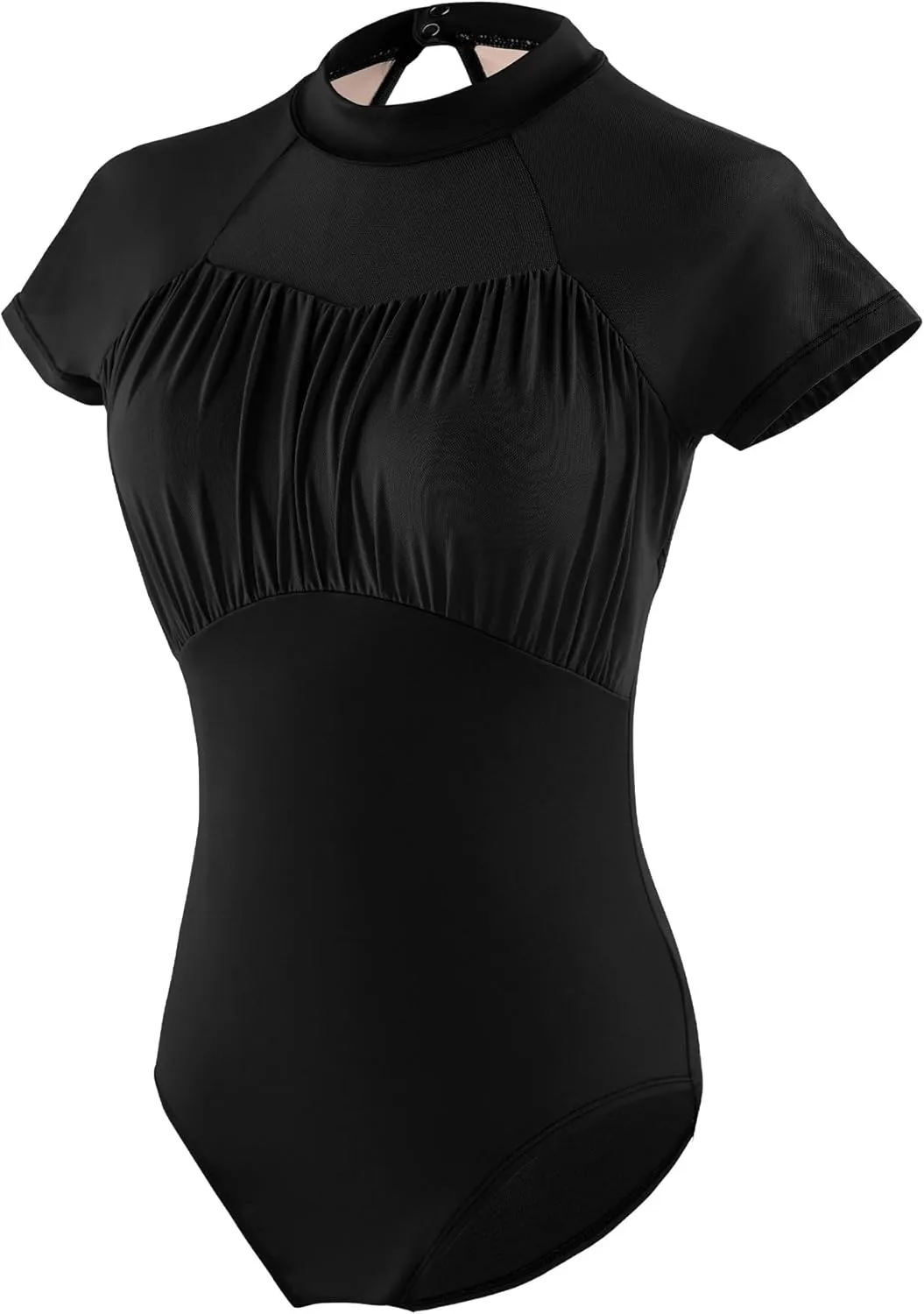 Mock Neck Teen Girls Women Leotards for Ballet, Adult Sleeveless Spandex Dance Bodysuit