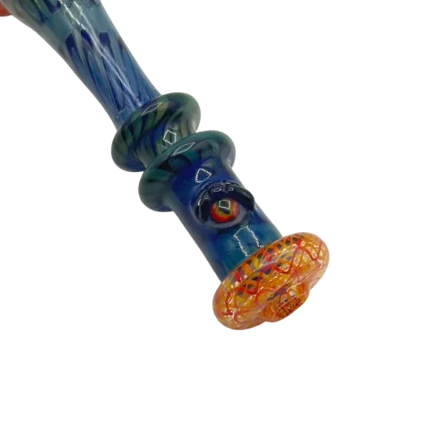 Modified Creations x Thick Nick Glass - 2 Eyed UV Zanfirico Latticino Hammer