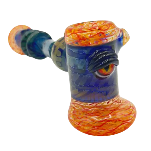 Modified Creations x Thick Nick Glass - 2 Eyed UV Zanfirico Latticino Hammer