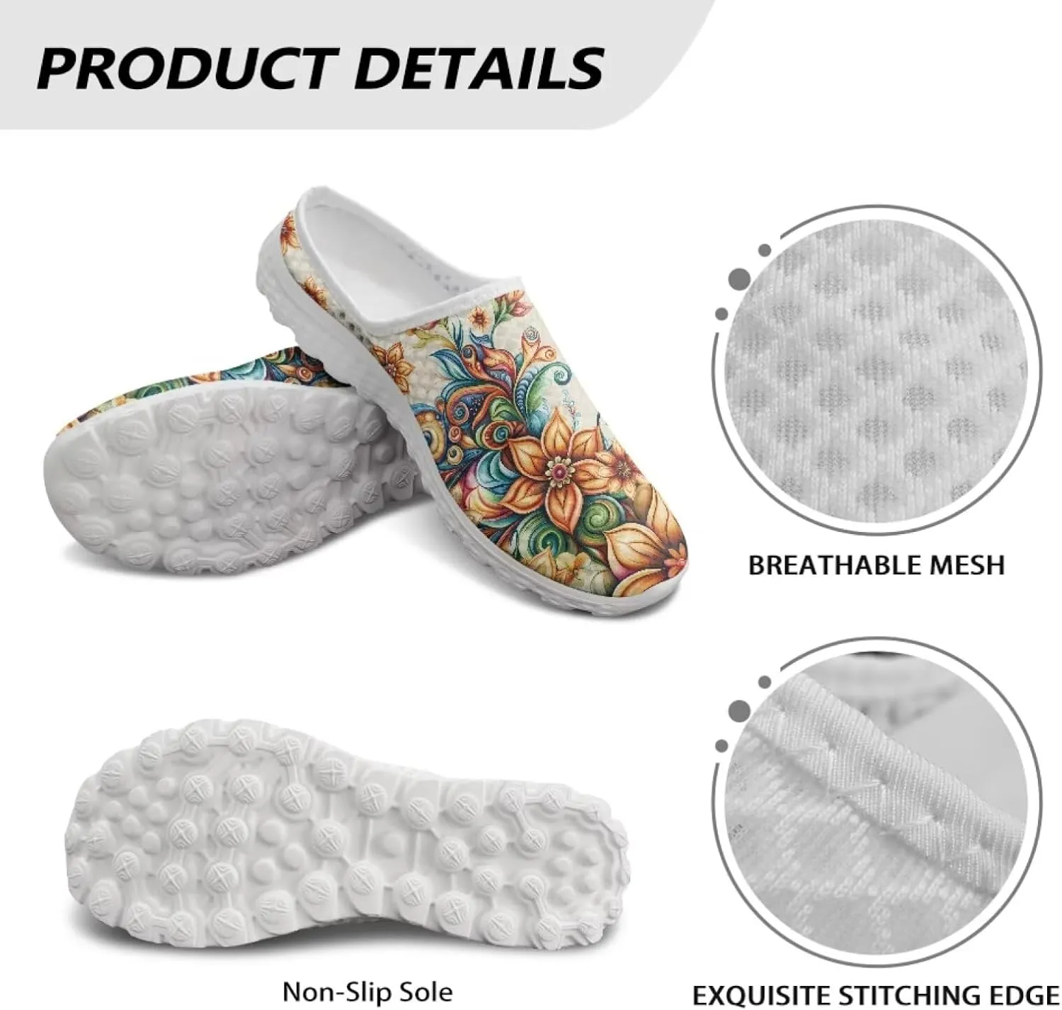 Mule Shoes for Women Summer Novelty Butterfly Outdoor Non-Slip Sneakers Hand Free Garden Walking Shoes Slip On