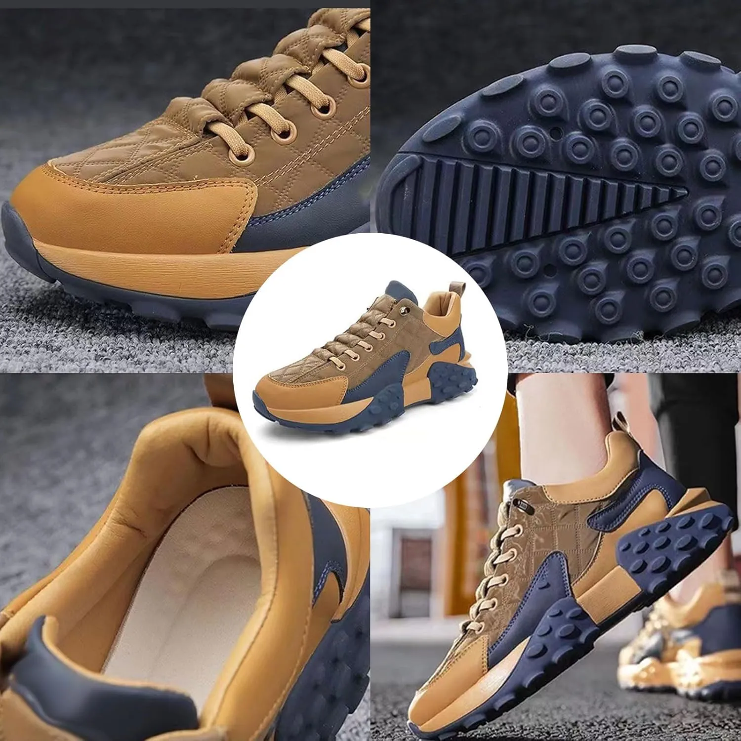 New Men's Comfortable Orthopedic Sneakers - Waterproof, Breathable, Perfect for Men