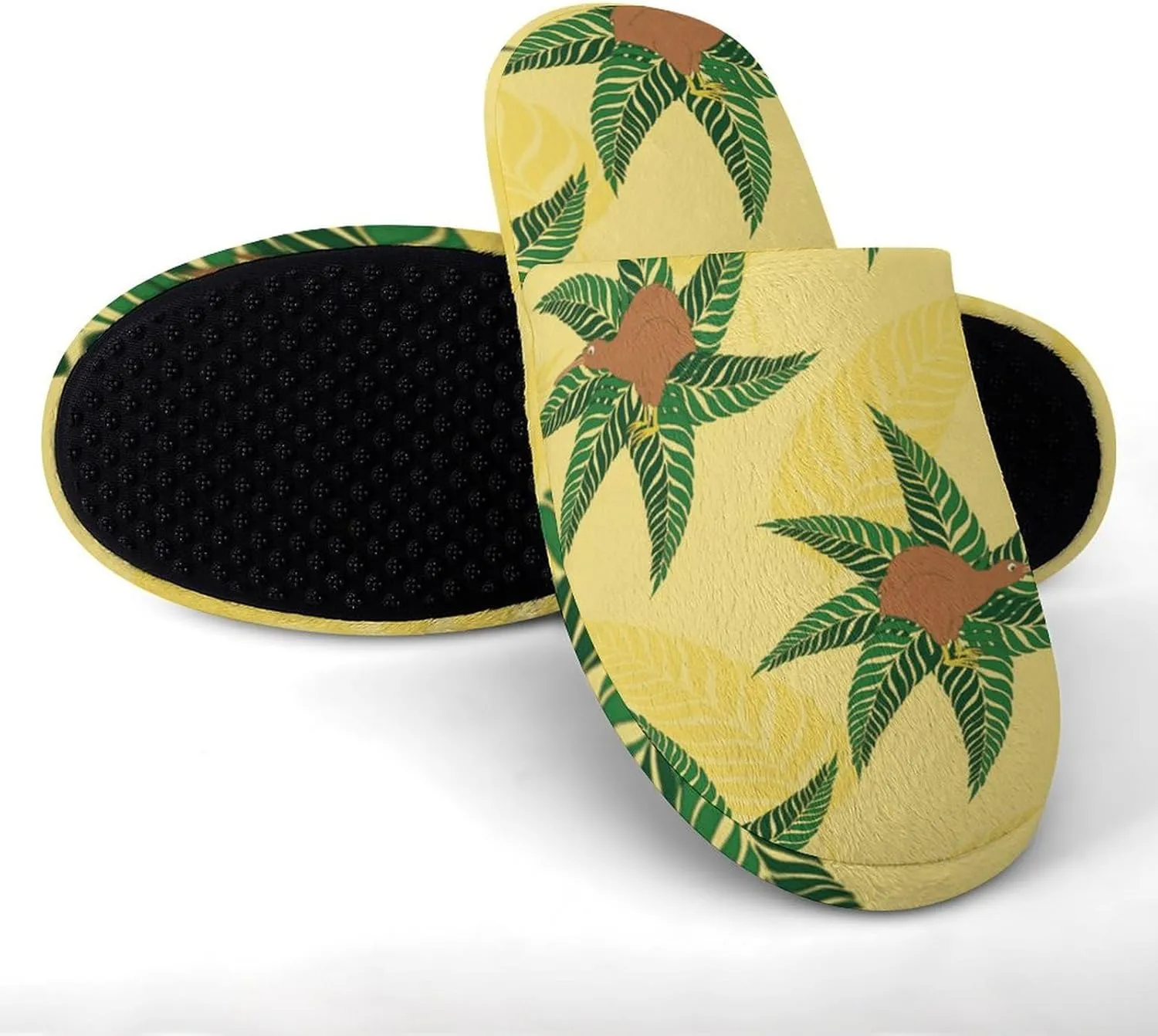 New Zealand Kiwi Bird Warm Mens Slippers Winter Slip On Breathable Lightweight House Shoes Washable Indoor