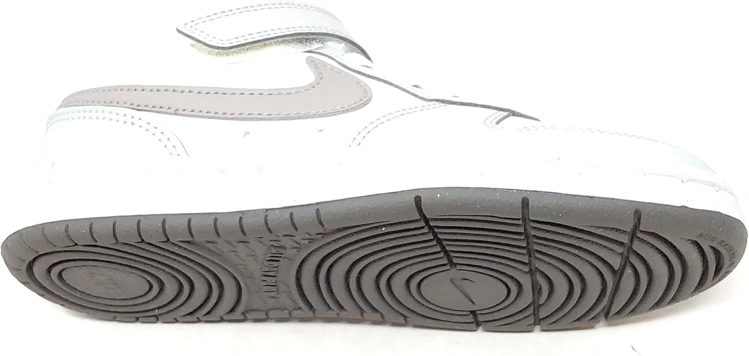 Nike Court Borough Low DV5457 127 Children's Trainers White/Grey Velcro Fastener