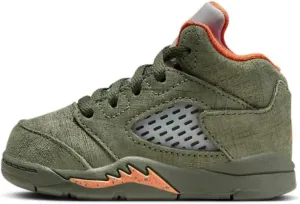 Nike Toddler Air Jordan 5 Retro 'Olive' Army Olive/Solar Orange (440890 308) TD - Size 6c
