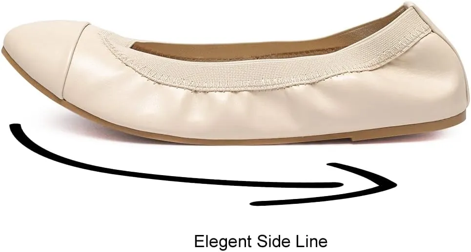 NITTI Women's Ballet Flats Classic Round Toe Flats Shoes Casual Comfort Slip On Soft Walking Shoes