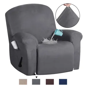 Non-Slip Stretch Suede Recliner Couch Cover