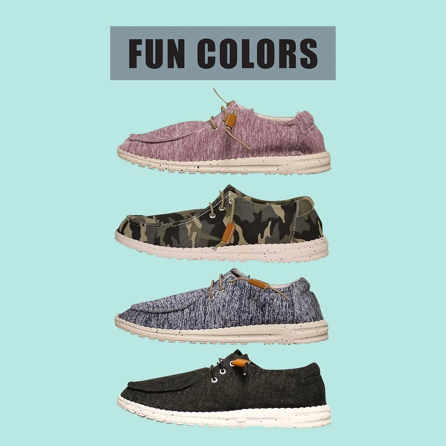 NORTY Women's Loafers & Slip-Ons - Casual Boat Shoes - Lace-Up Slip On Shoes Women