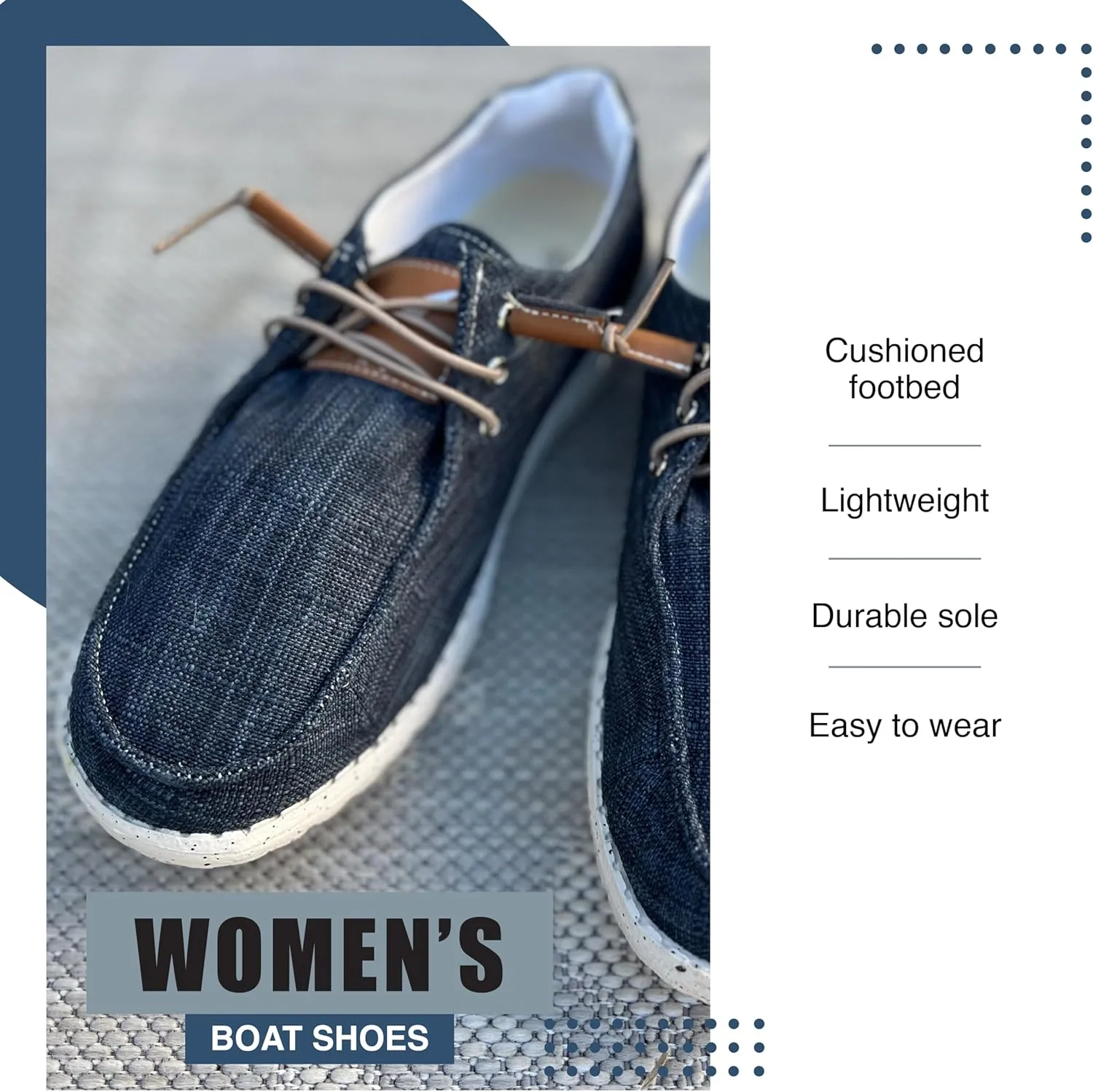 NORTY Women's Loafers & Slip-Ons - Casual Boat Shoes - Lace-Up Slip On Shoes Women