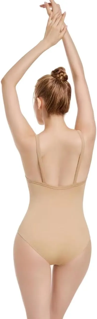 Nude Seamless Women and Girls Ballet Dance Leotards Costume camisole leotard Undergarment Gymnastic Leotard