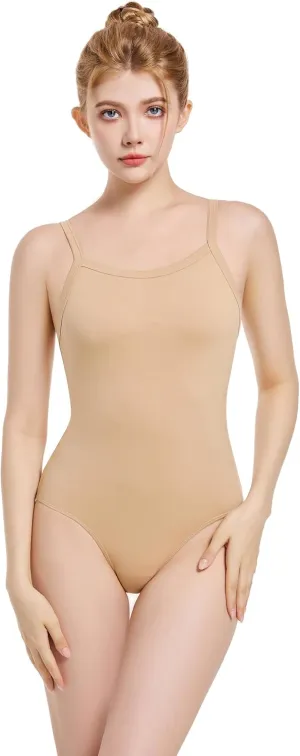 Nude Seamless Women and Girls Ballet Dance Leotards Costume camisole leotard Undergarment Gymnastic Leotard
