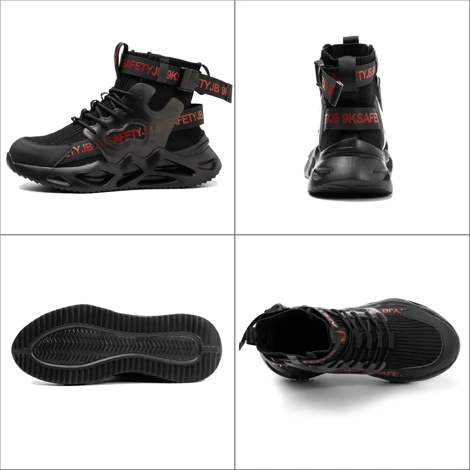 Nutropa Steel Toe Shoes for Men Women Work Safety Footwear Lightweight Breathable Comfortable Industrial Construction Sneakers